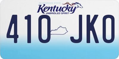 KY license plate 410JKO