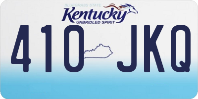 KY license plate 410JKQ