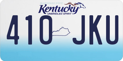 KY license plate 410JKU
