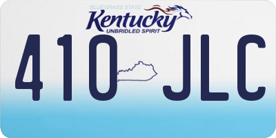 KY license plate 410JLC