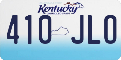 KY license plate 410JLO