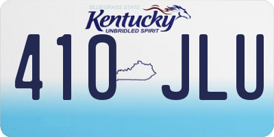KY license plate 410JLU