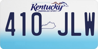 KY license plate 410JLW