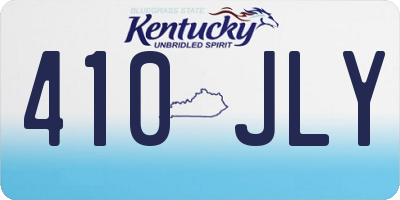KY license plate 410JLY