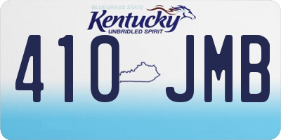 KY license plate 410JMB