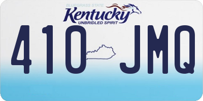KY license plate 410JMQ