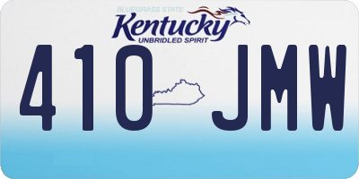 KY license plate 410JMW