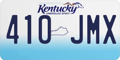 KY license plate 410JMX