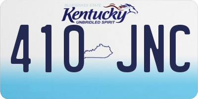 KY license plate 410JNC