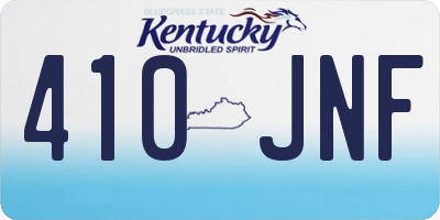 KY license plate 410JNF