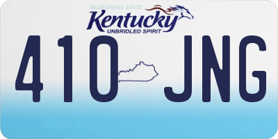 KY license plate 410JNG