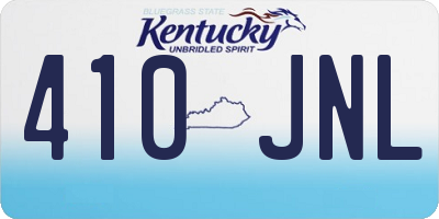 KY license plate 410JNL