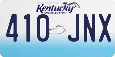 KY license plate 410JNX