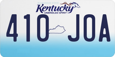 KY license plate 410JOA