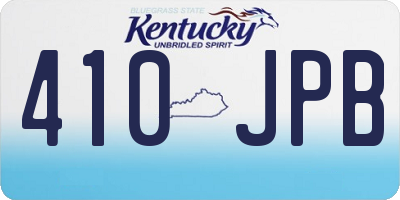 KY license plate 410JPB