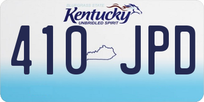 KY license plate 410JPD