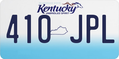 KY license plate 410JPL