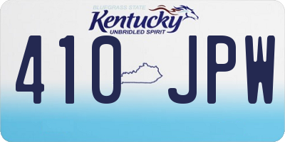 KY license plate 410JPW