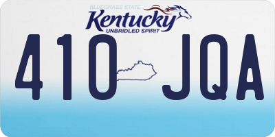 KY license plate 410JQA