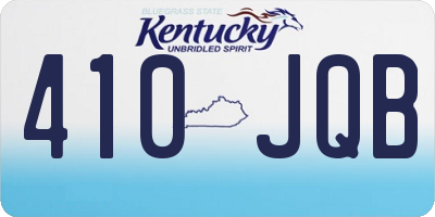 KY license plate 410JQB