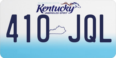 KY license plate 410JQL