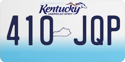 KY license plate 410JQP
