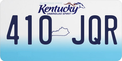 KY license plate 410JQR