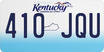 KY license plate 410JQU