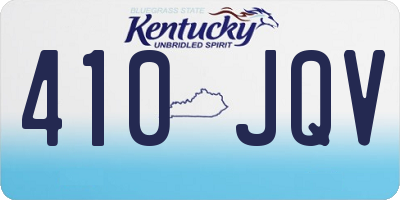 KY license plate 410JQV