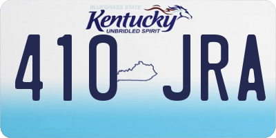 KY license plate 410JRA