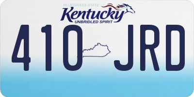 KY license plate 410JRD