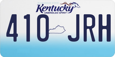 KY license plate 410JRH