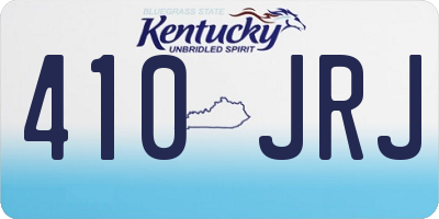 KY license plate 410JRJ