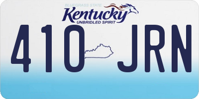 KY license plate 410JRN