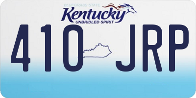 KY license plate 410JRP