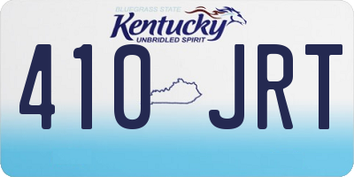 KY license plate 410JRT