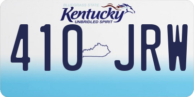 KY license plate 410JRW