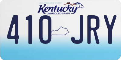 KY license plate 410JRY