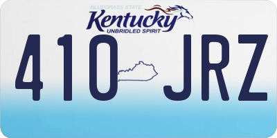 KY license plate 410JRZ