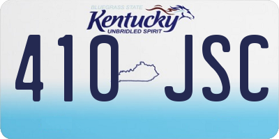 KY license plate 410JSC