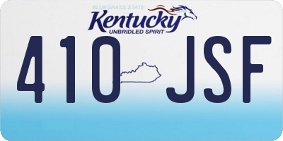 KY license plate 410JSF