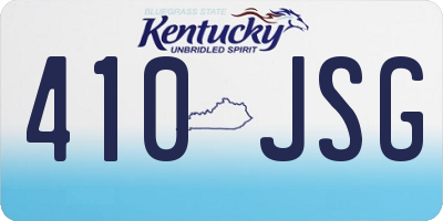 KY license plate 410JSG
