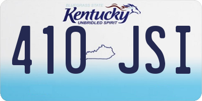 KY license plate 410JSI