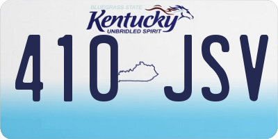 KY license plate 410JSV
