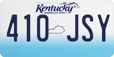 KY license plate 410JSY