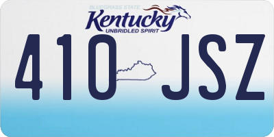 KY license plate 410JSZ
