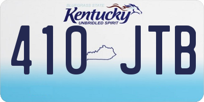 KY license plate 410JTB