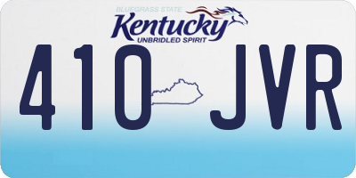 KY license plate 410JVR