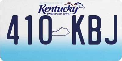 KY license plate 410KBJ