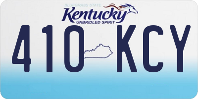 KY license plate 410KCY